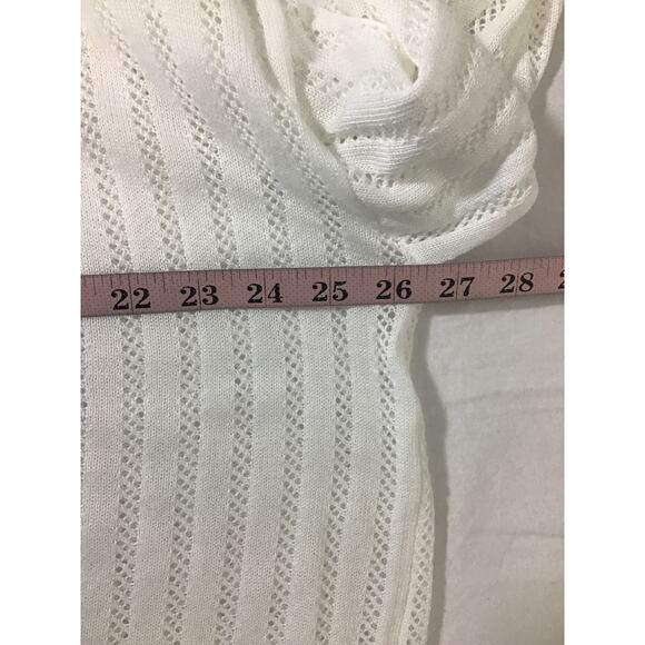 BLOOMCHIC 14-16 1X Plus White Round Neck Long Sleeve Kinit Top Sweater NWT b150 - Picture 5 of 6